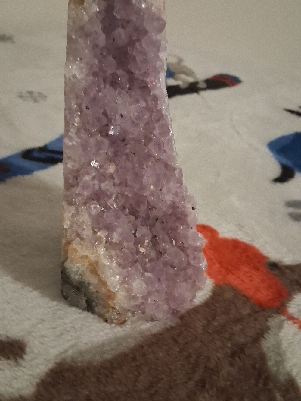 Amethyst Crystal Geode Accent - Lavender Purple